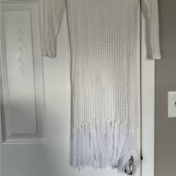 SHEIN Swim Summer Beach Hollow Out & Tassel Decorated Cover Up - Picture 9 of 9